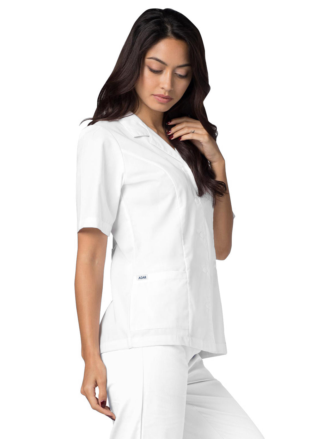 ADAR Universal Lapel Collar Buttoned Top