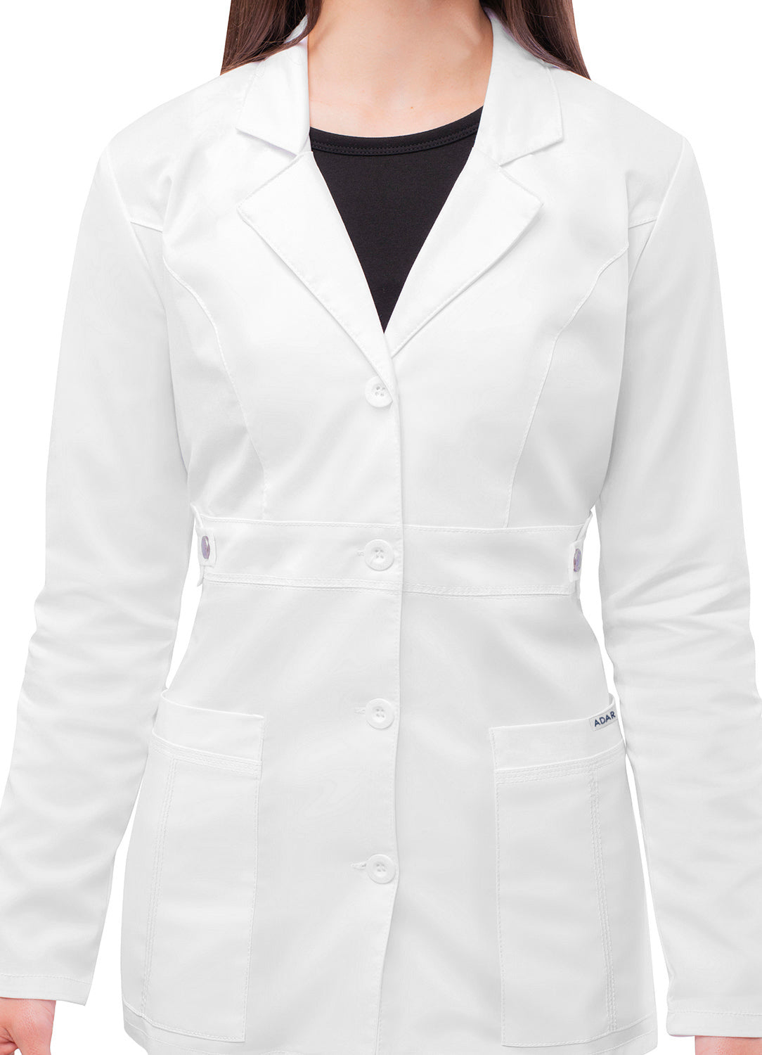 Adar Universal STRETCH Women's 28" Tab-Waist Lab Coat