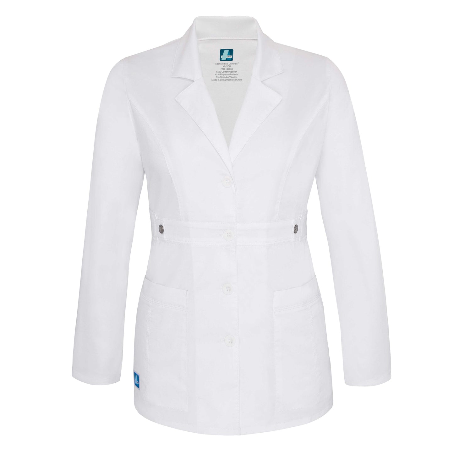 Adar Universal STRETCH Women's 28" Tab-Waist Lab Coat