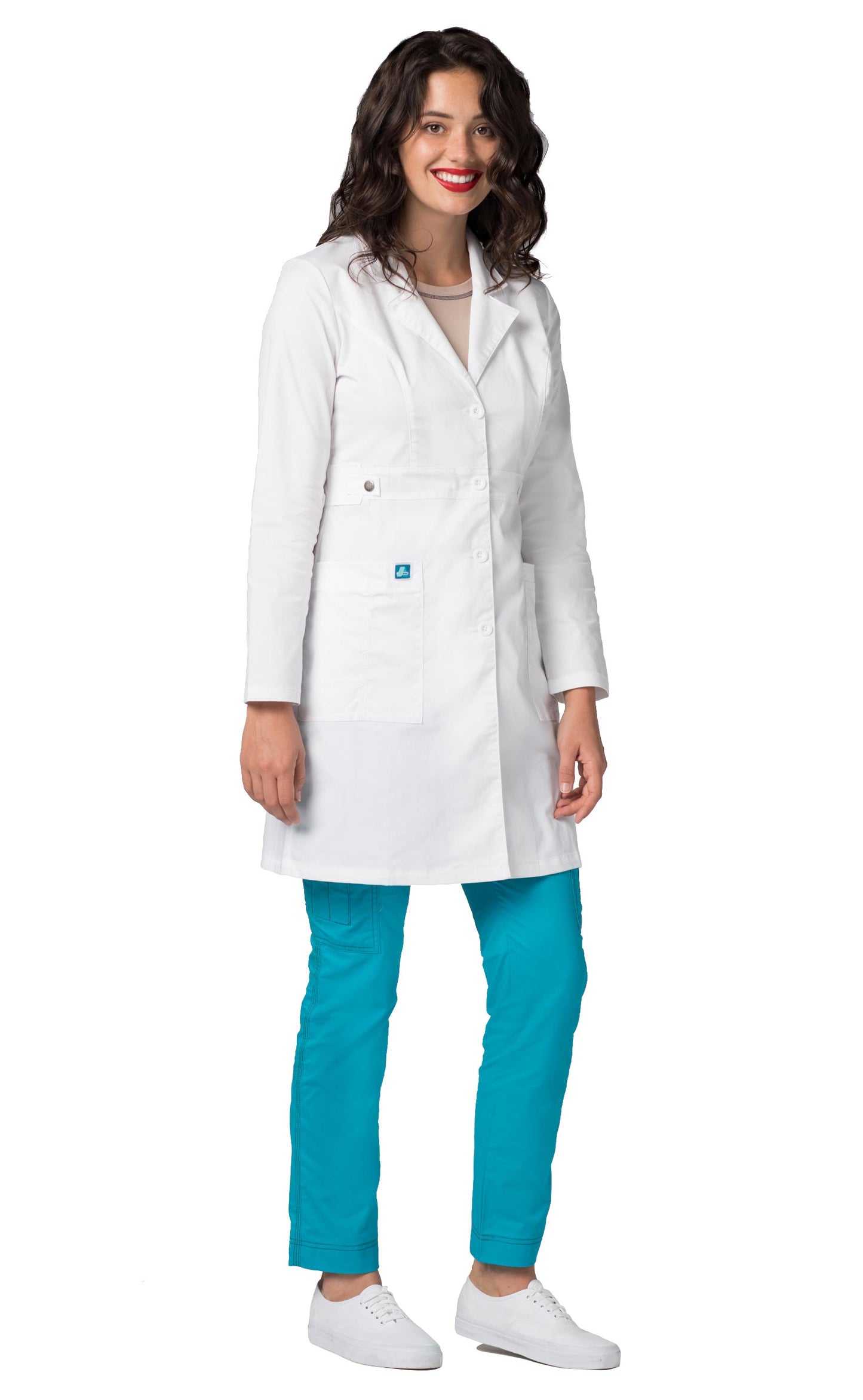 Adar Universal STRETCH Women's 36" Tab-Waist Lab Coat