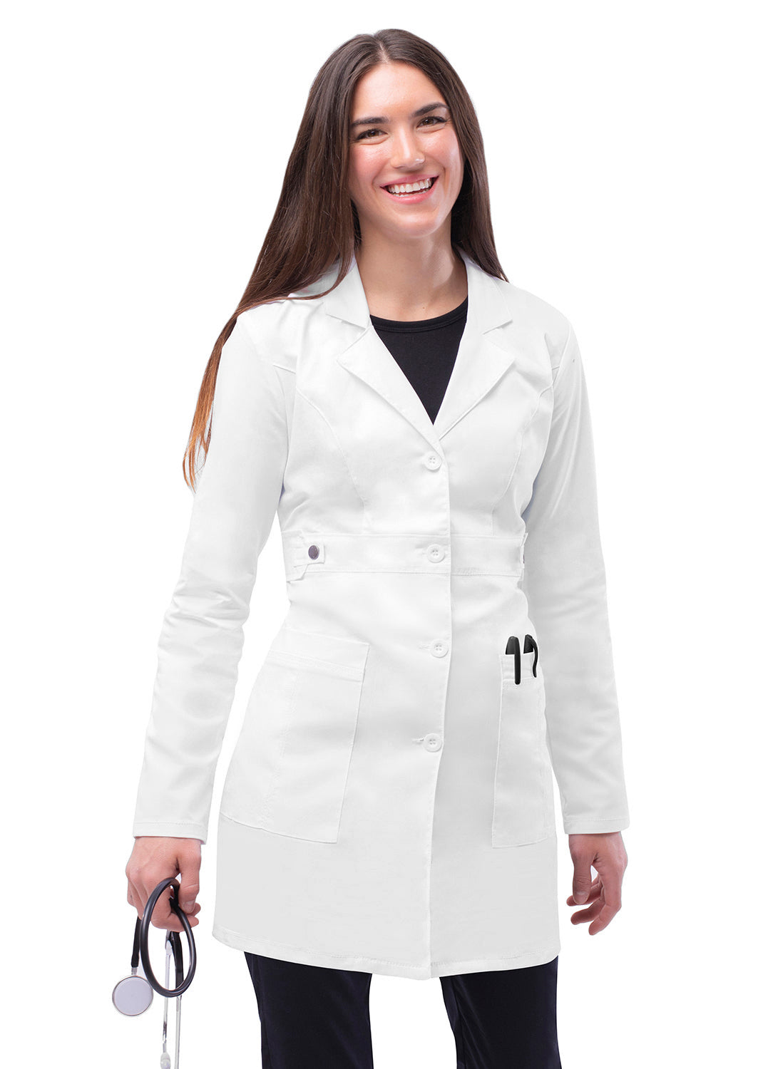 Adar Universal STRETCH Women's 36" Tab-Waist Lab Coat