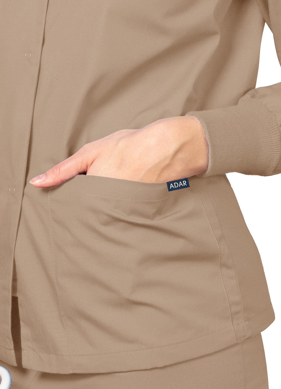 Adar Universal Round Neck Warm-Up Jacket