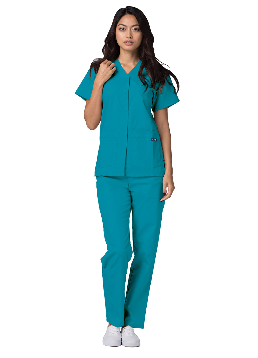 Adar Universal Double Pocket Snap Front Top (More Color)