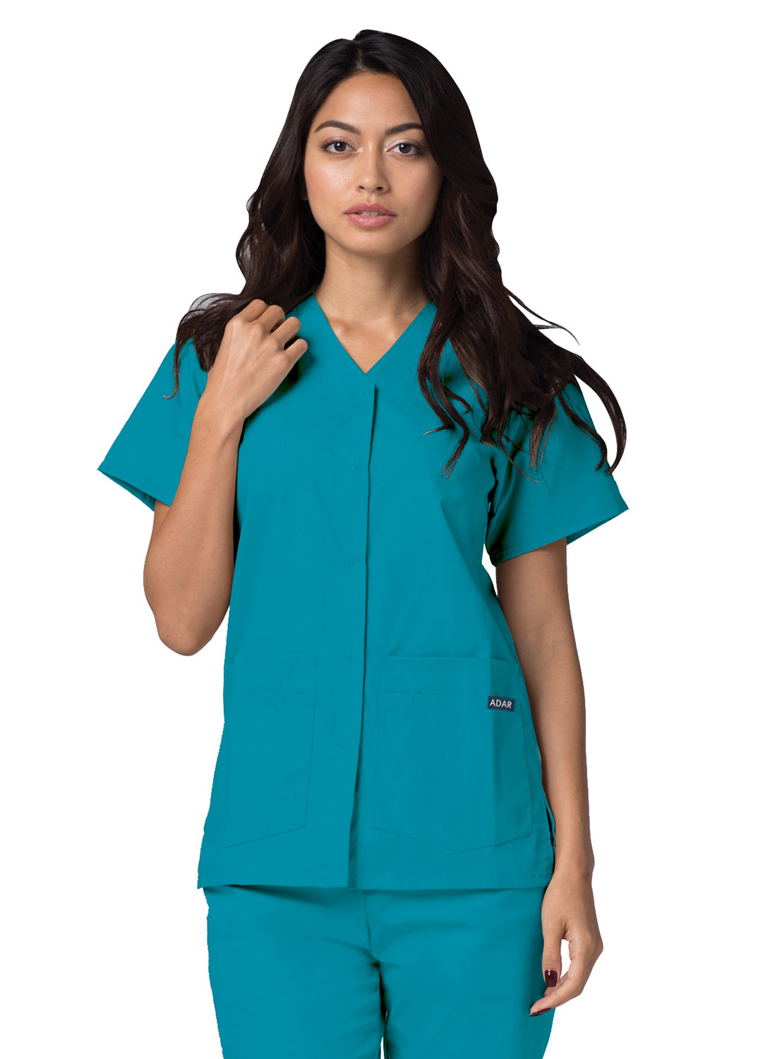 Adar Universal Double Pocket Snap Front Top (More Color)