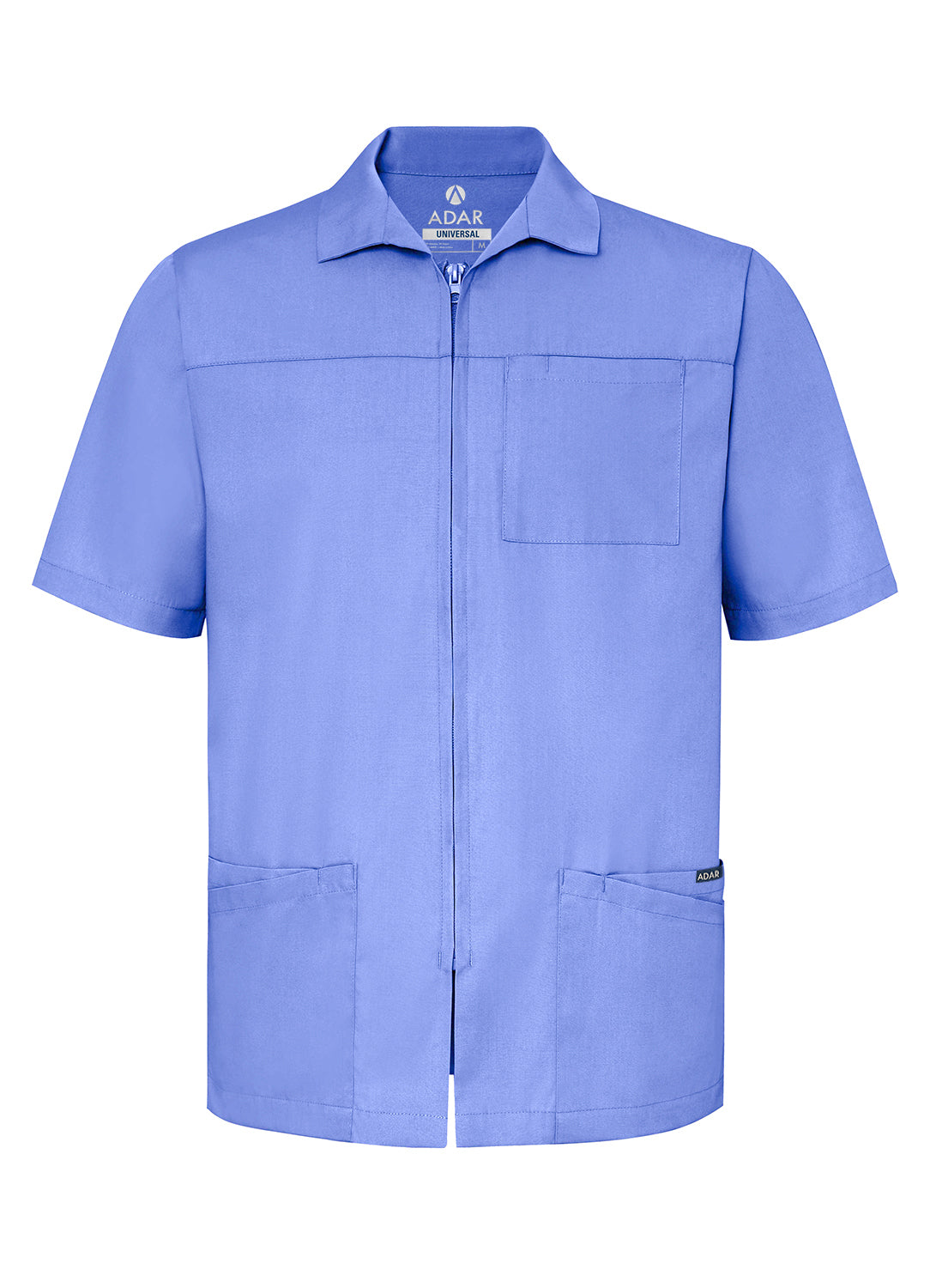 Adar Universal Men's Zippered Short Sleeve Jacket