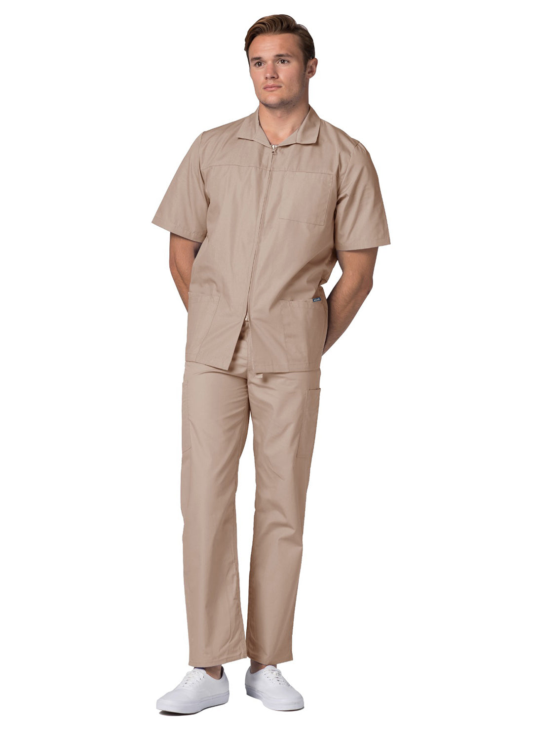 Adar Universal Men's Zippered Short Sleeve Jacket