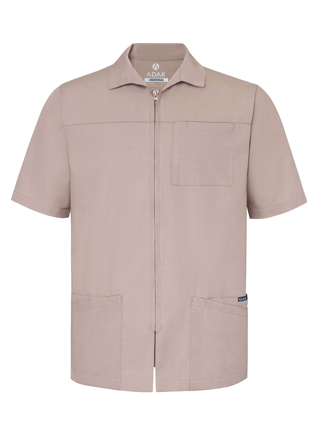 Adar Universal Men's Zippered Short Sleeve Jacket