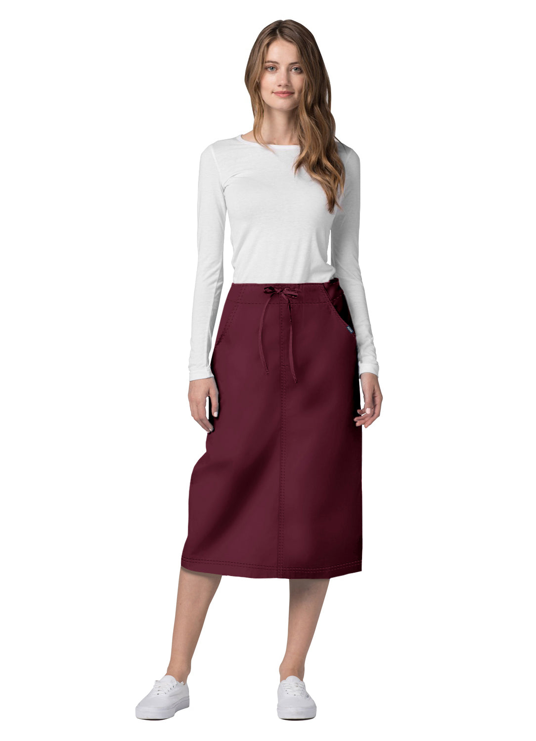 Adar Universal Mid-Calf Length Drawstring Skirt