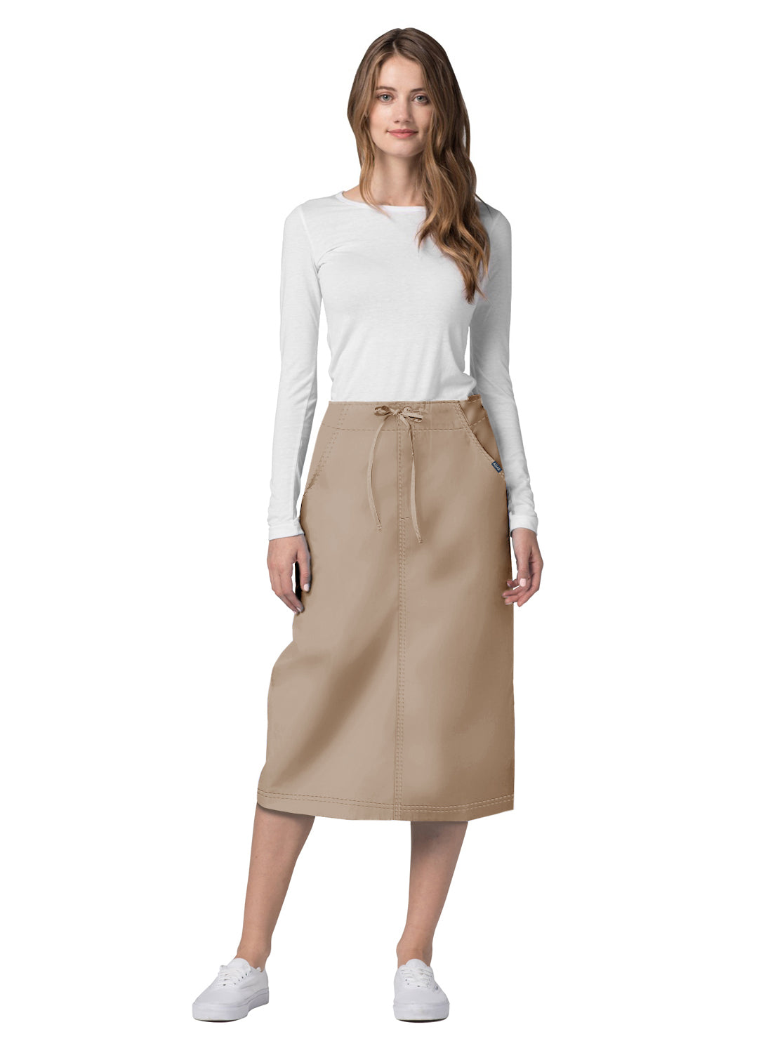 Adar Universal Mid-Calf Length Drawstring Skirt