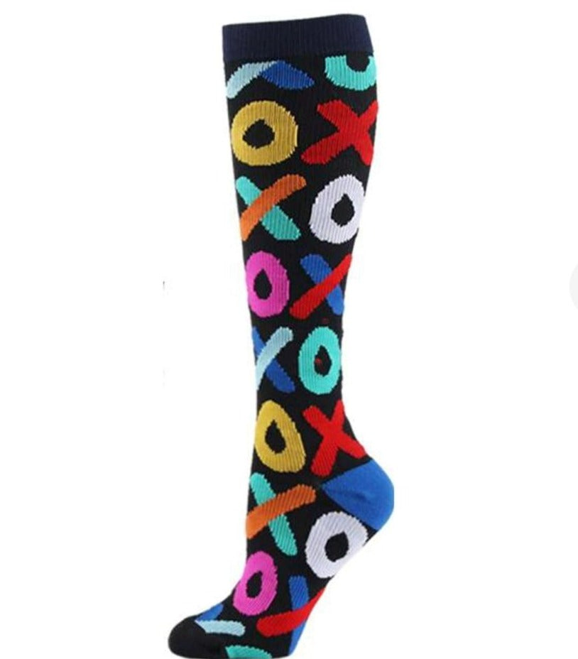 Compression Socks for Women/ Men Circulation Knee High Compression Socks 15-20mmHg for Nurse, Running Athletic, Cycling, Pregnancy, Travel