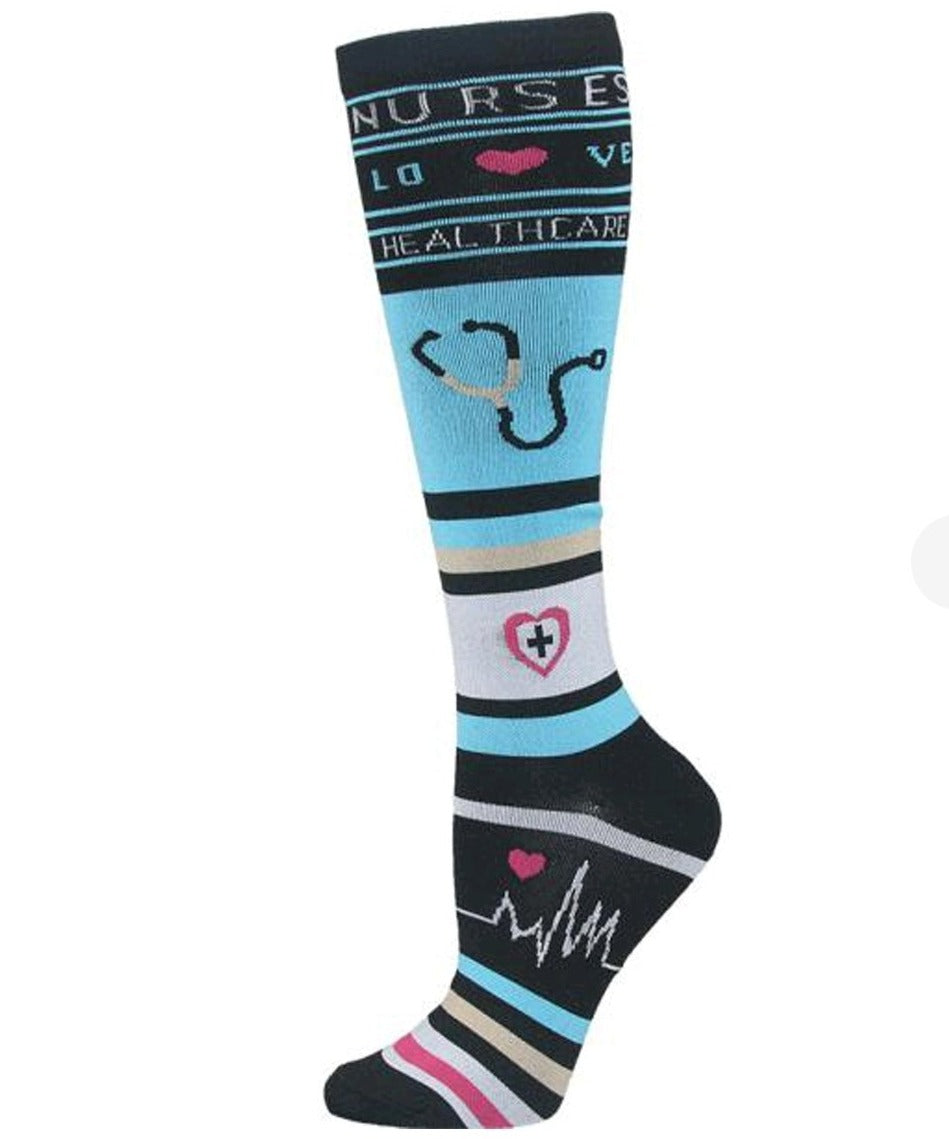 Compression Socks for Women/ Men Circulation Knee High Compression Socks 15-20mmHg for Nurse, Running Athletic, Cycling, Pregnancy, Travel