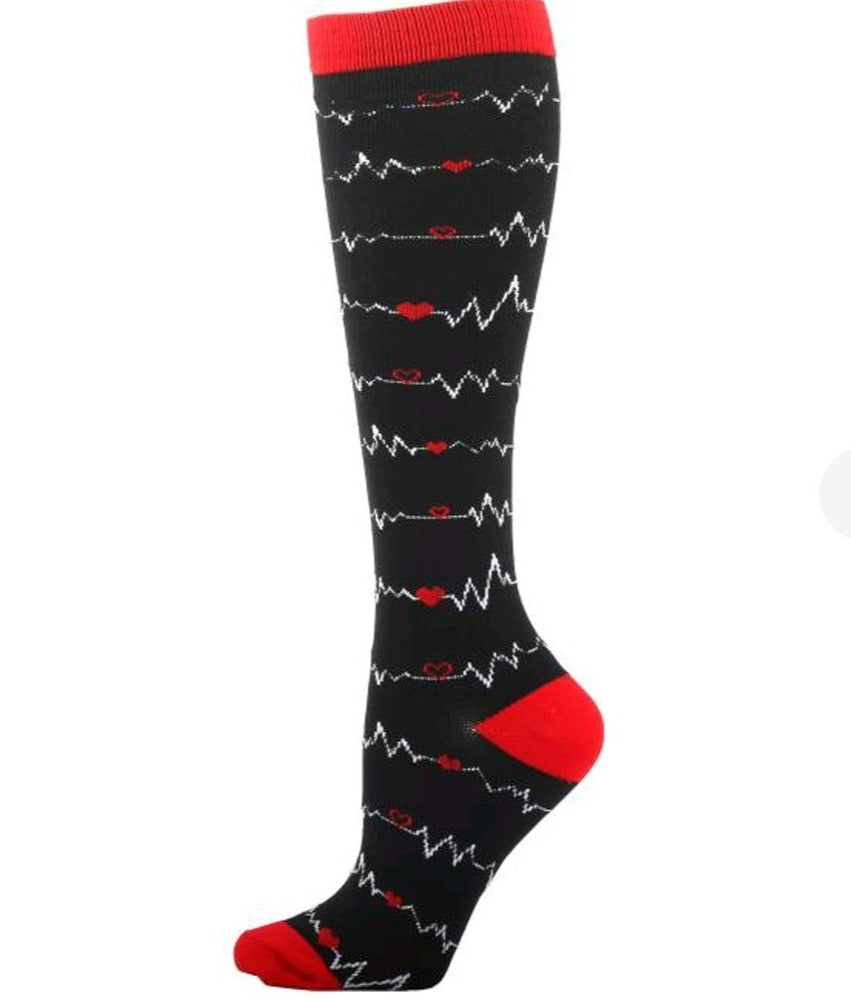 Compression Socks for Women/ Men Circulation Knee High Compression Socks 15-20mmHg for Nurse, Running Athletic, Cycling, Pregnancy, Travel
