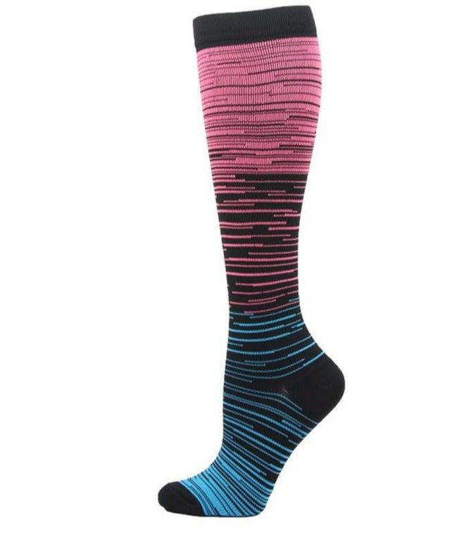 Compression Socks for Women/ Men Circulation Knee High Compression Socks 15-20mmHg for Nurse, Running Athletic, Cycling, Pregnancy, Travel