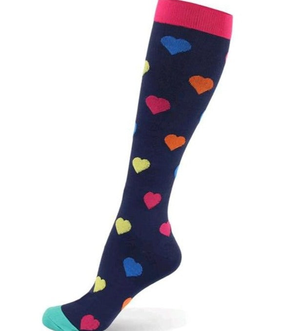 Compression Socks for Women/ Men Circulation Knee High Compression Socks 15-20mmHg for Nurse, Running Athletic, Cycling, Pregnancy, Travel