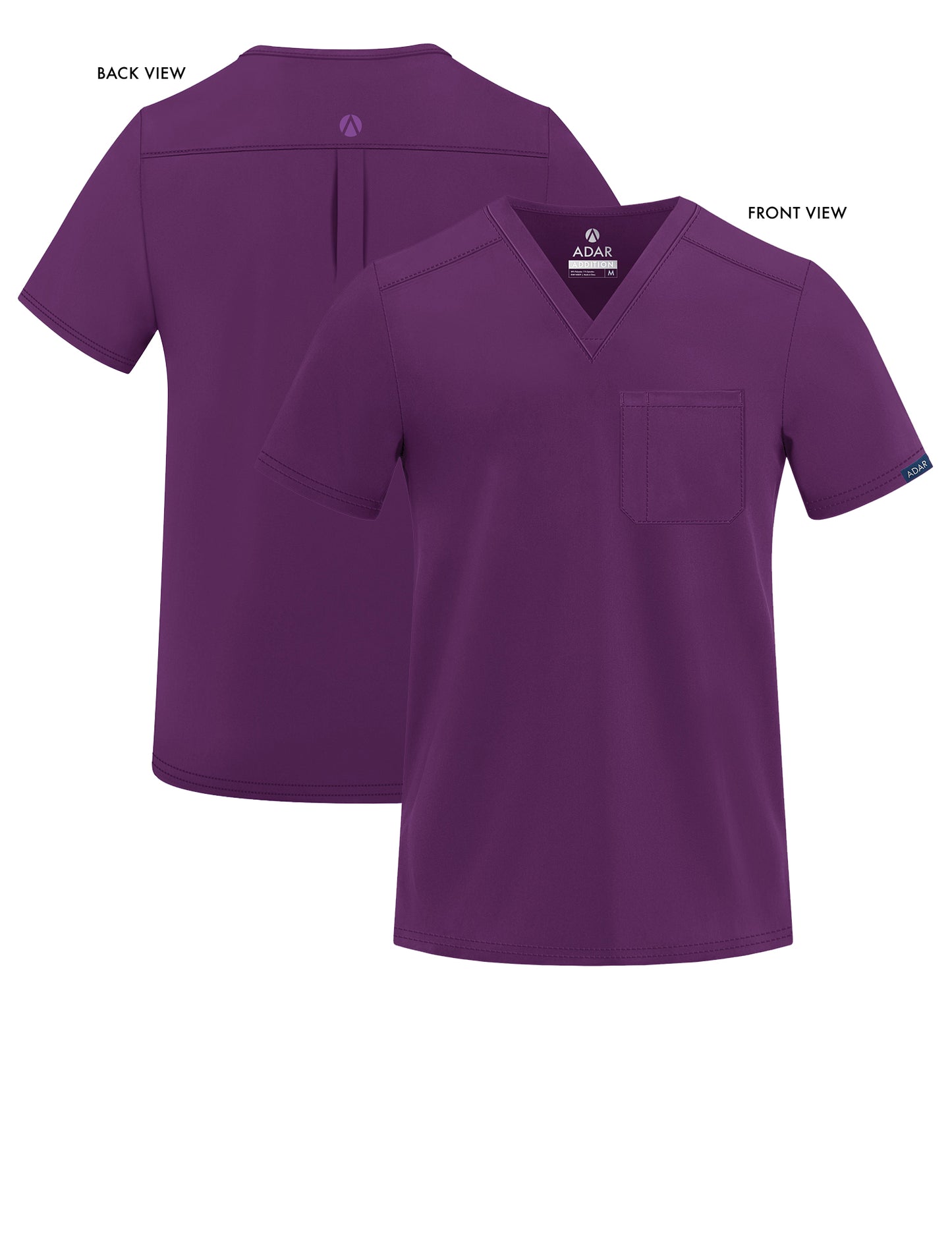 ADAR Addition Men's Classic V-Neck Scrub Top