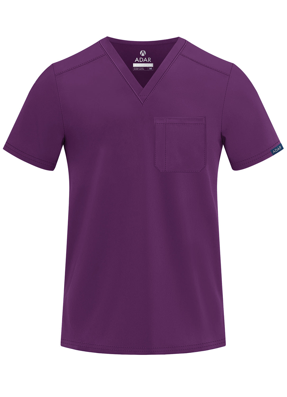 ADAR Addition Men's Classic V-Neck Scrub Top