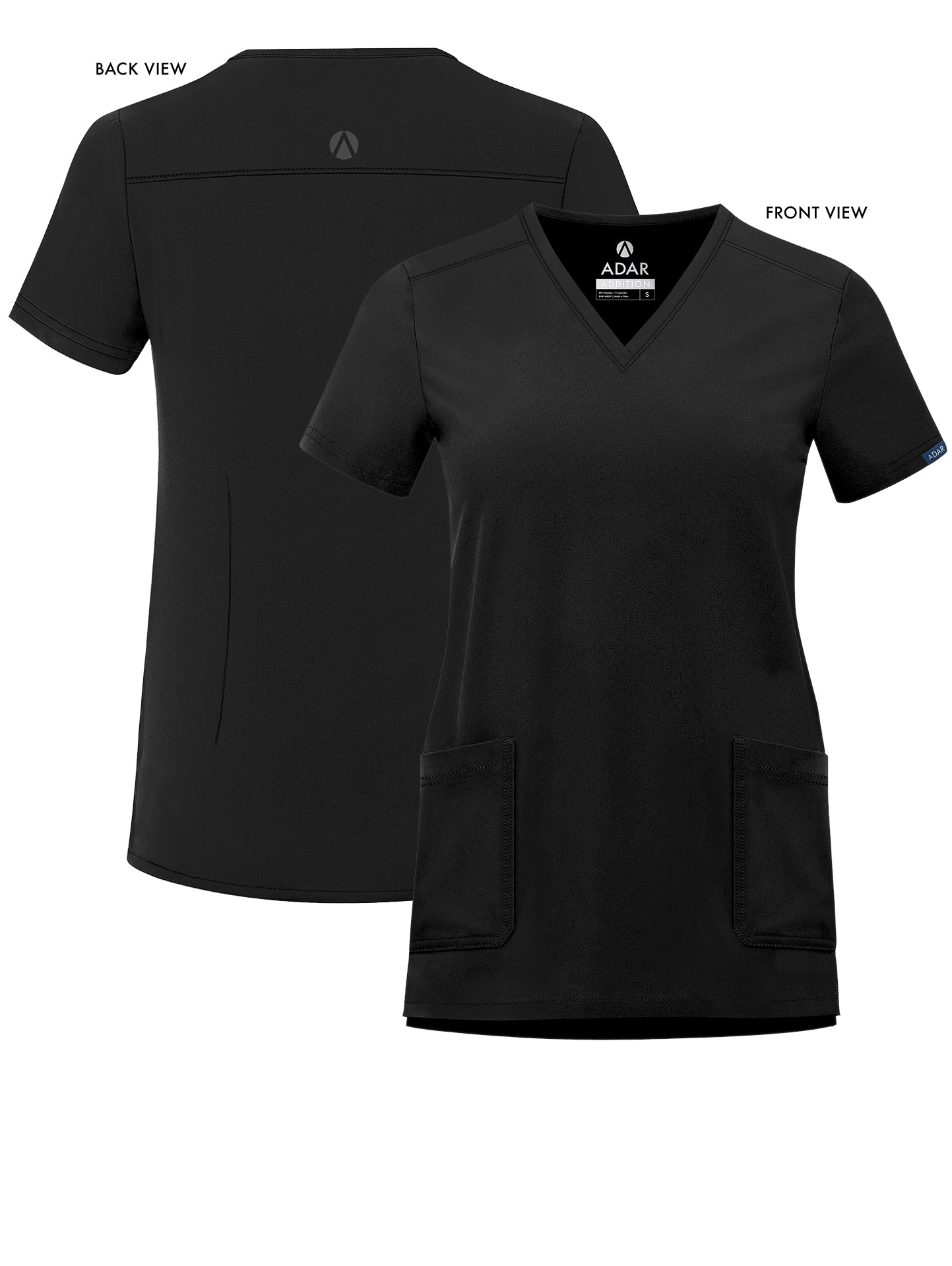 ADAR Addition Women's Modern V-Neck Scrub Top