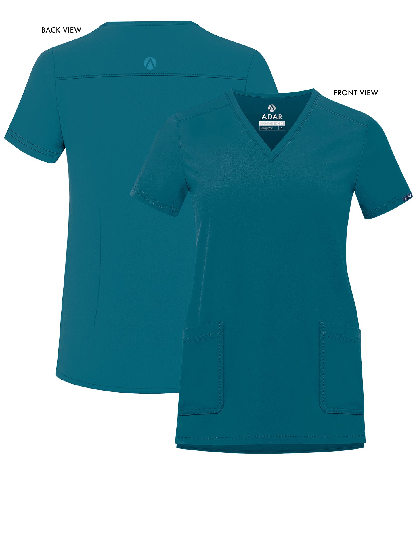 ADAR Addition Women's Modern V-Neck Scrub Top