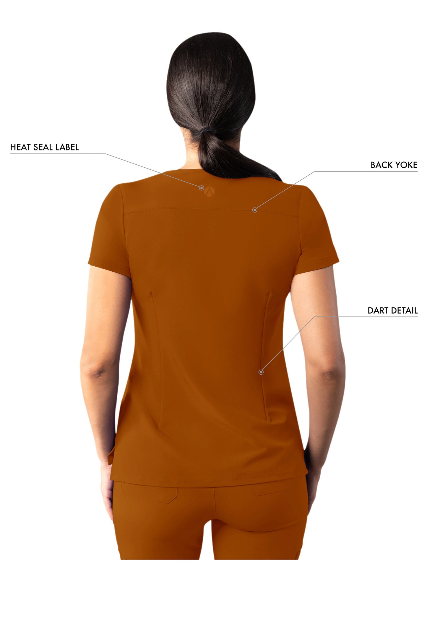 ADAR Addition Women's Modern V-Neck Scrub Top