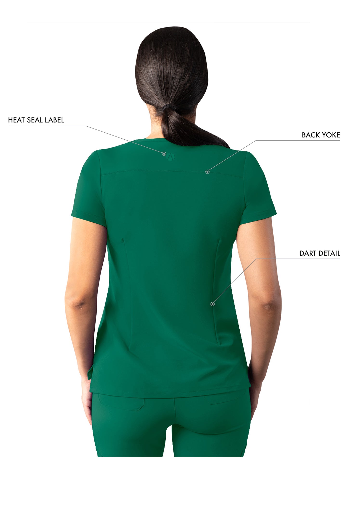 ADAR Addition Women's Modern V-Neck Scrub Top