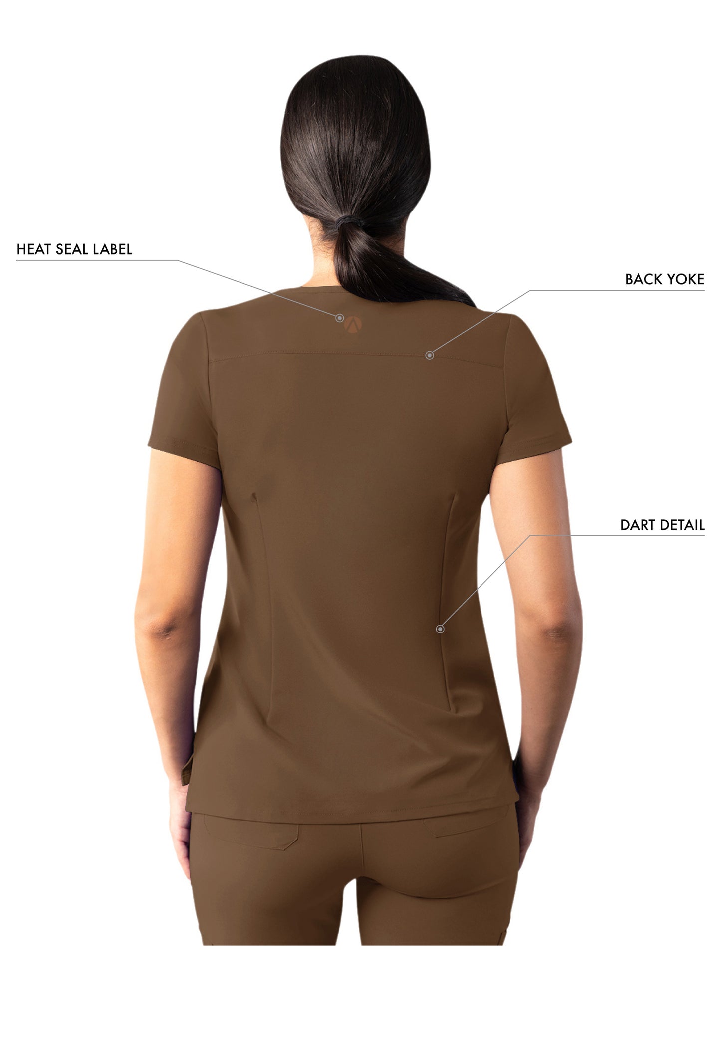 ADAR Addition Women's Modern V-Neck Scrub Top