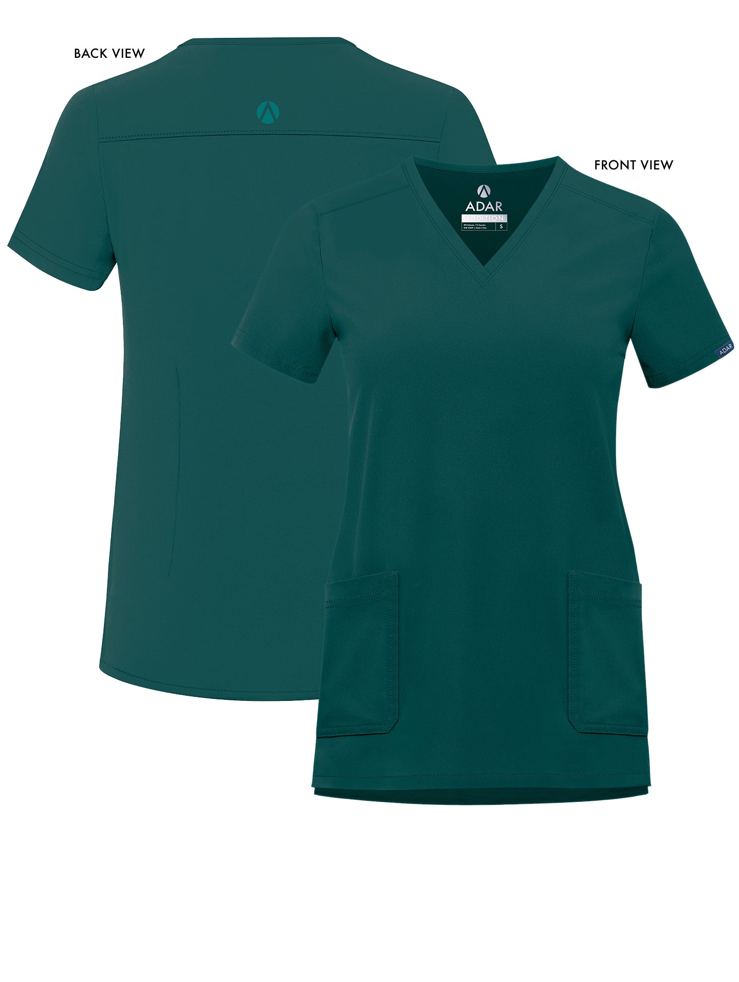ADAR Addition Women's Modern V-Neck Scrub Top