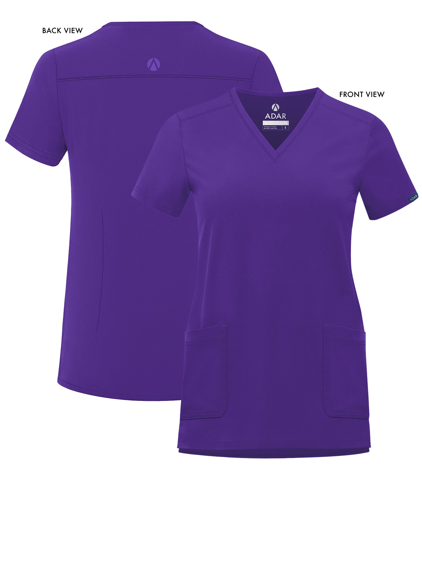 ADAR Addition Women's Modern V-Neck Scrub Top