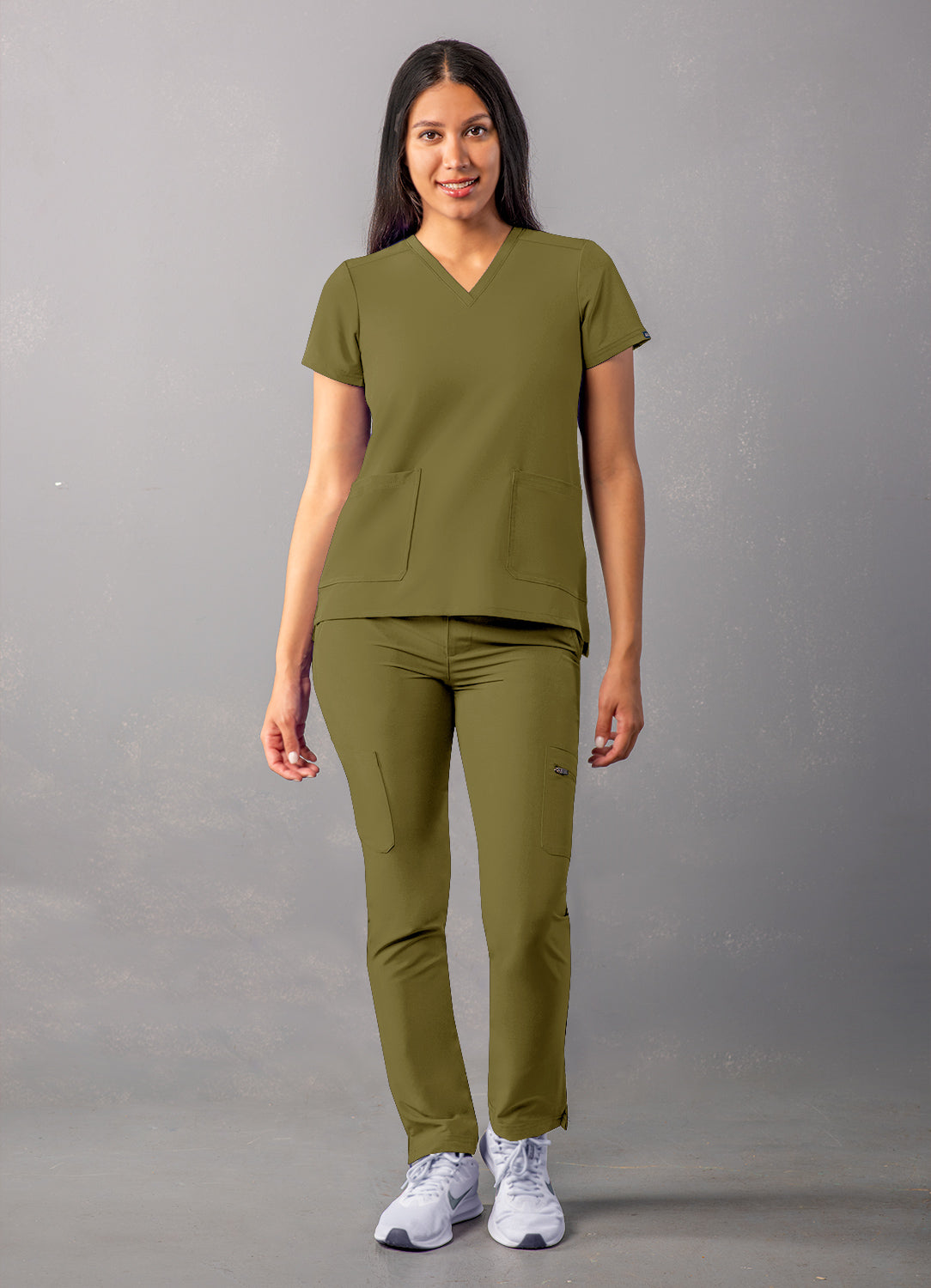 ADAR Addition Women's Modern V-Neck Scrub Top