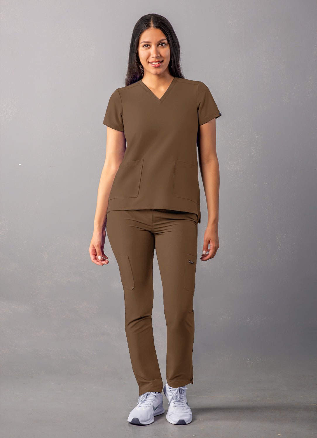 ADAR Addition Women's Modern V-Neck Scrub Top