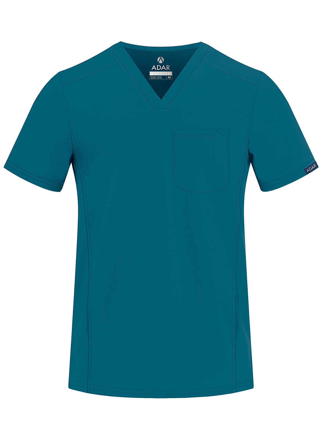 ADAR Addition Men's Modern Multi-pocket V-Neck Scrub Top