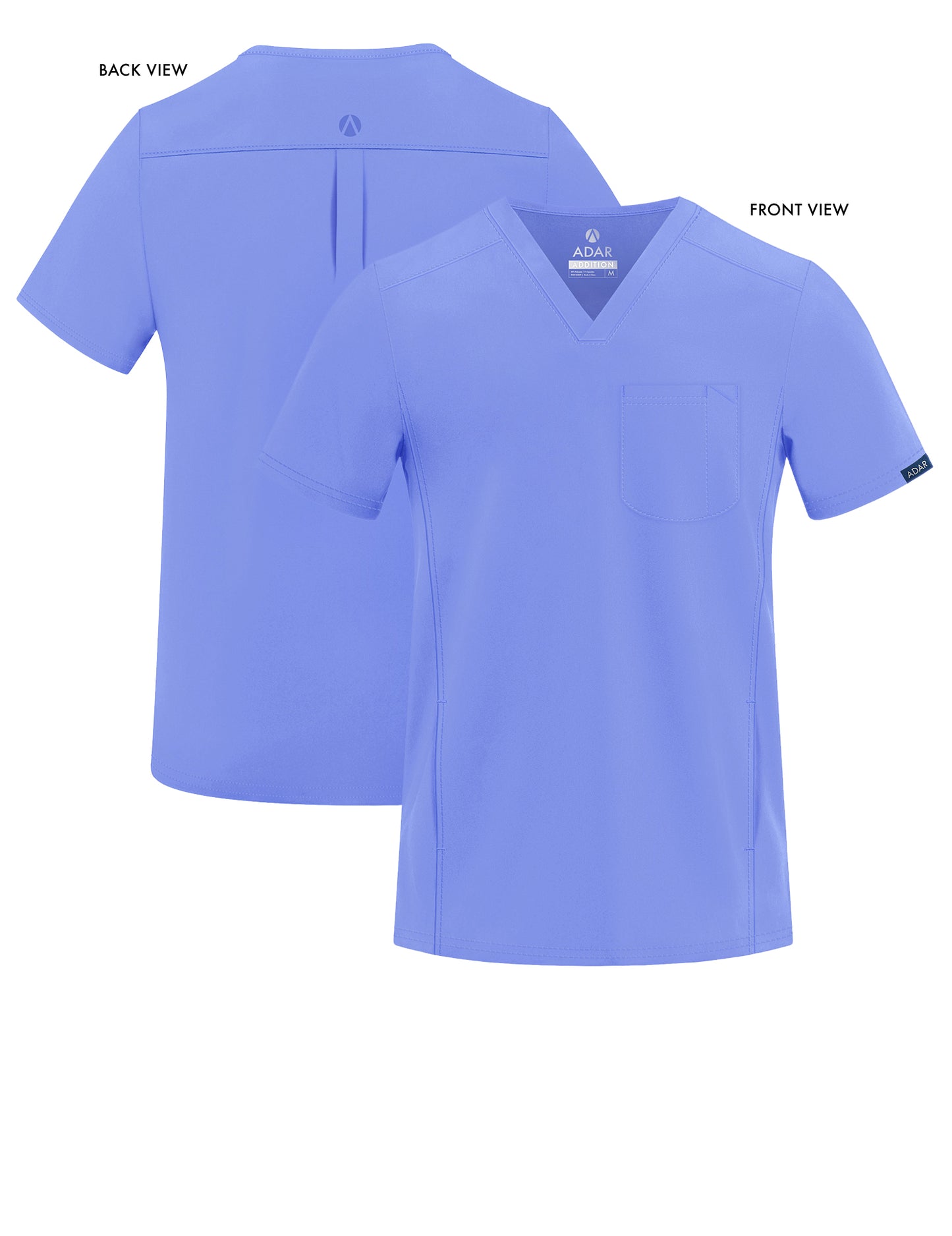 ADAR Addition Men's Modern Multi-pocket V-Neck Scrub Top