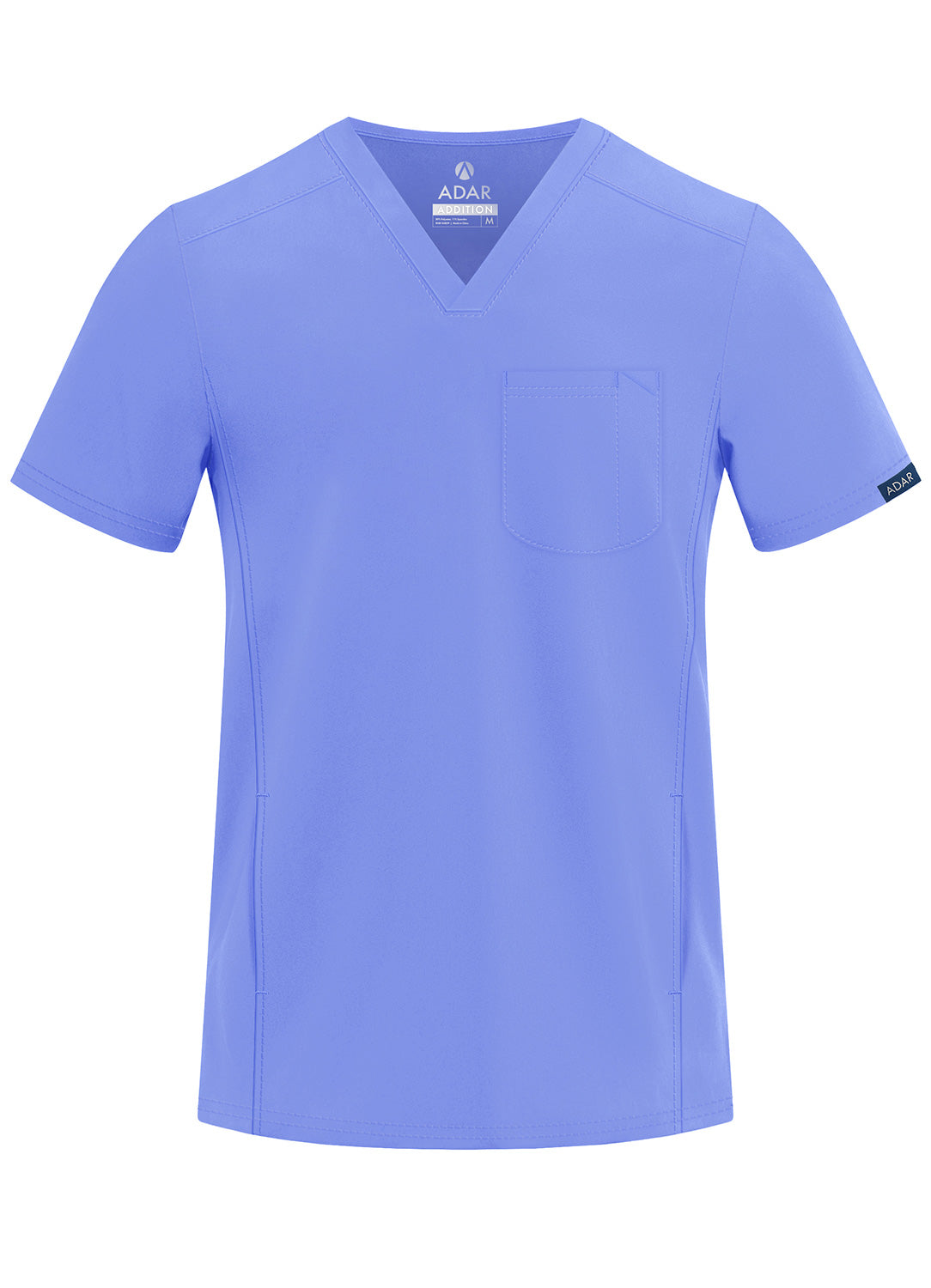 ADAR Addition Men's Modern Multi-pocket V-Neck Scrub Top