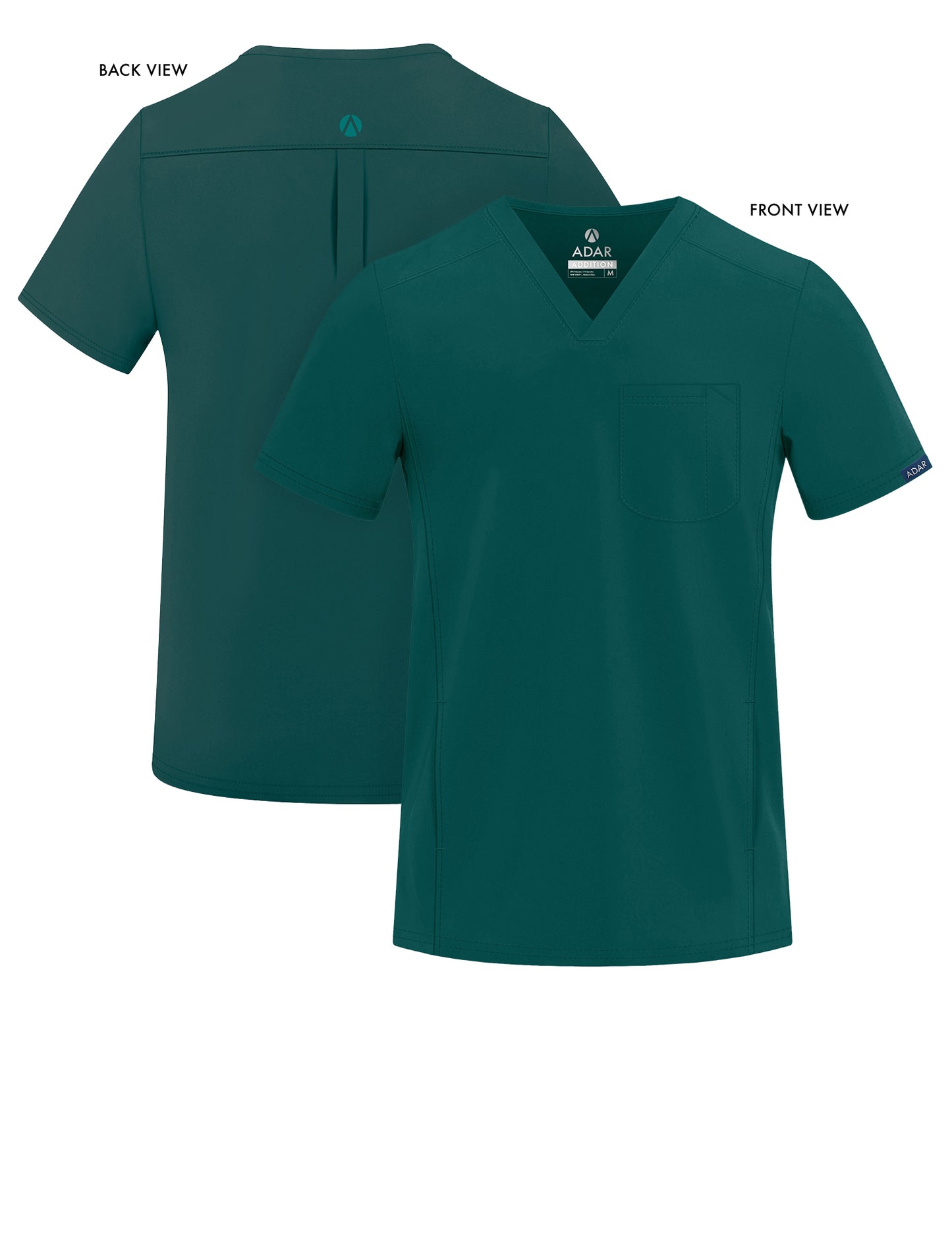 ADAR Addition Men's Modern Multi-pocket V-Neck Scrub Top