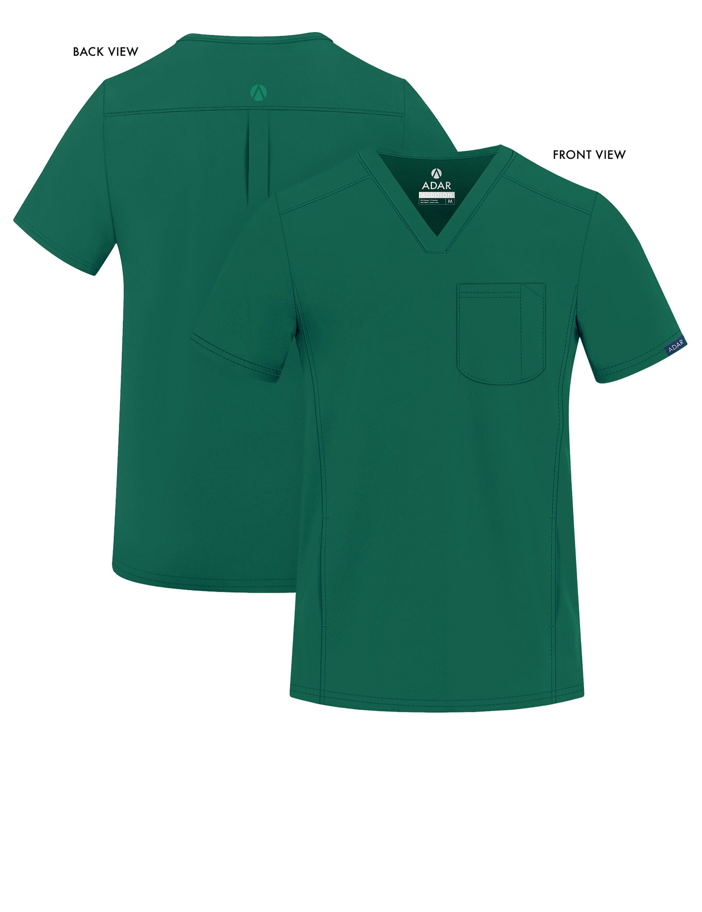 ADAR Addition Men's Modern Multi-pocket V-Neck Scrub Top