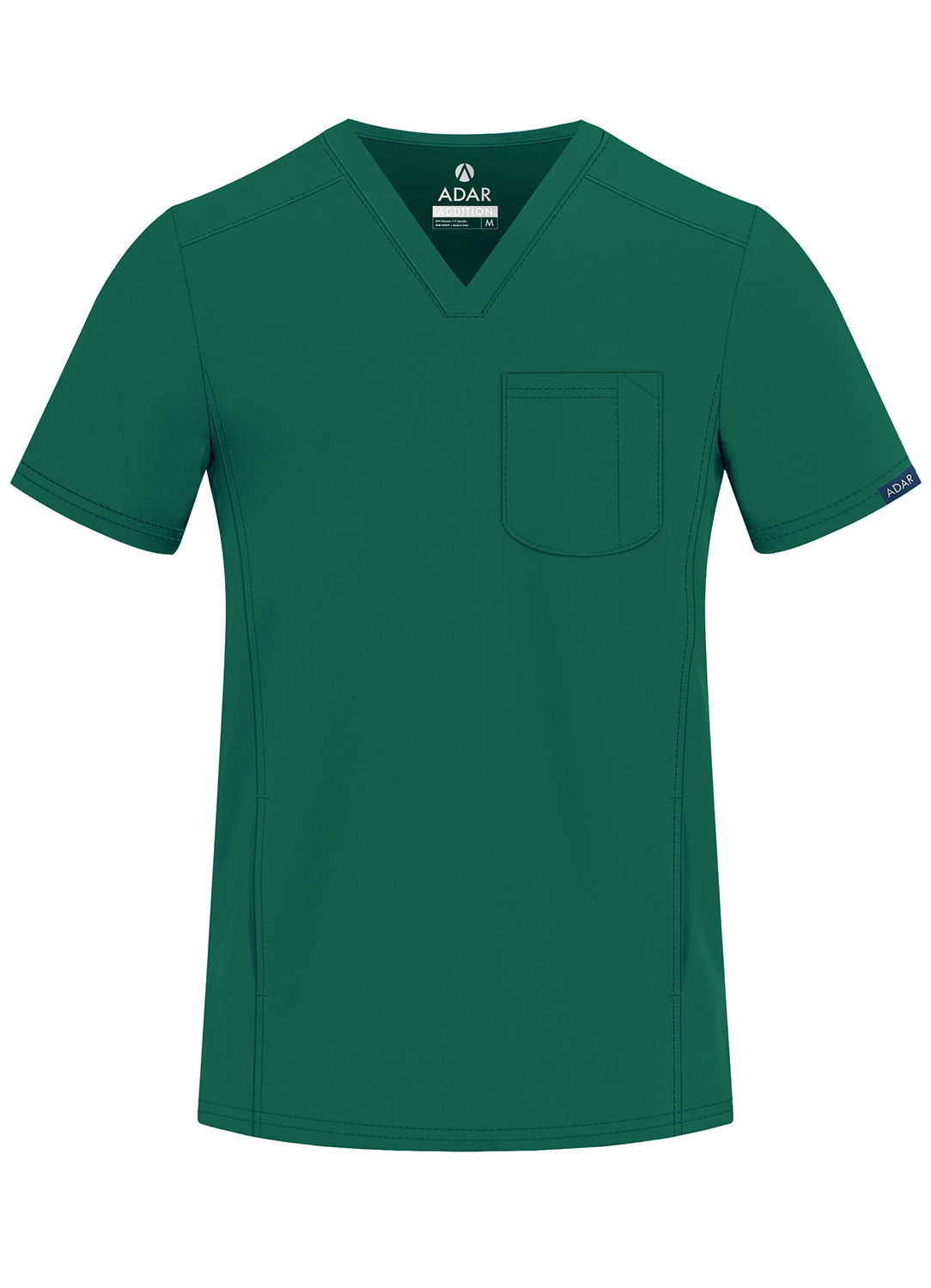 ADAR Addition Men's Modern Multi-pocket V-Neck Scrub Top