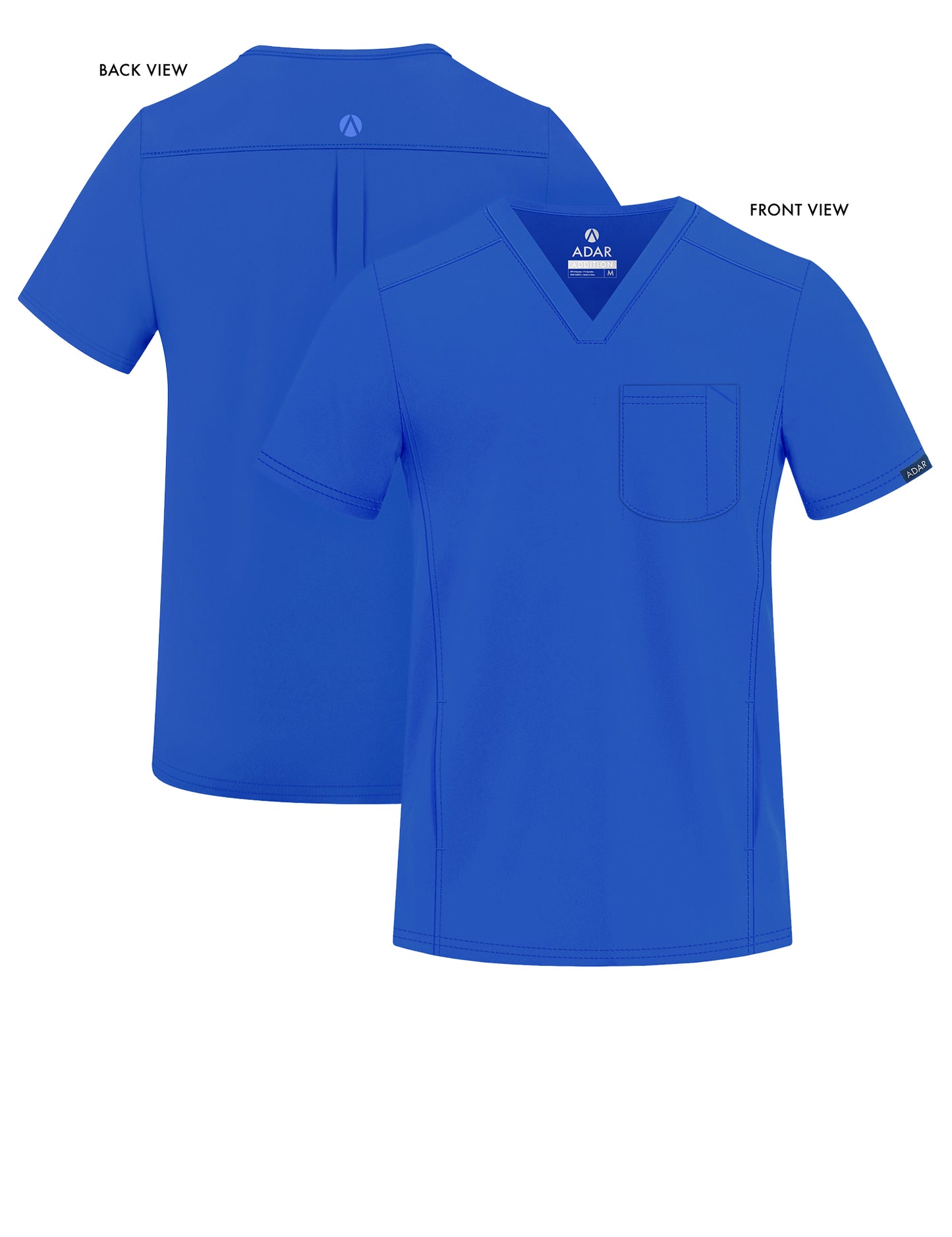 ADAR Addition Men's Modern Multi-pocket V-Neck Scrub Top