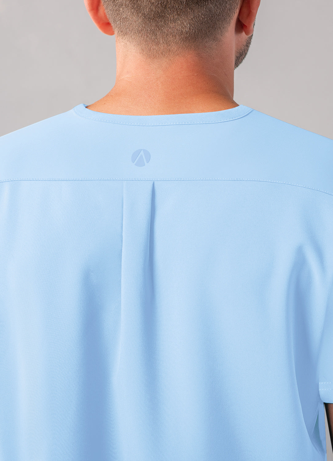 ADAR Addition Men's Modern Multi-pocket V-Neck Scrub Top