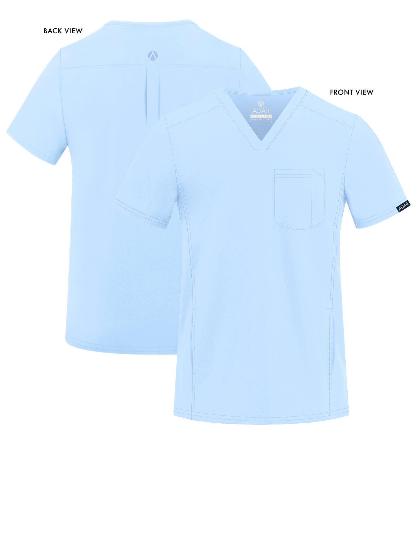 ADAR Addition Men's Modern Multi-pocket V-Neck Scrub Top