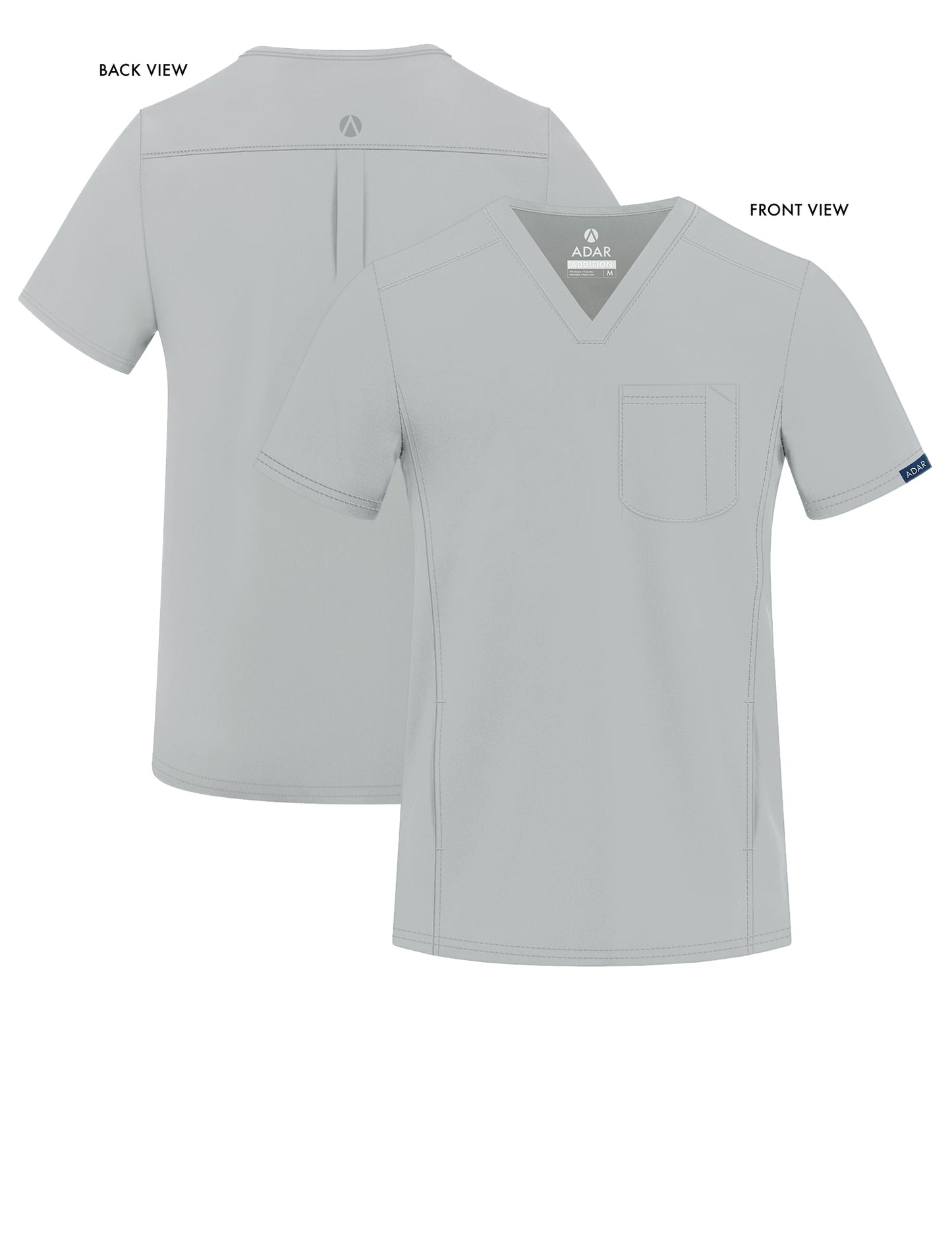 ADAR Addition Men's Modern Multi-pocket V-Neck Scrub Top