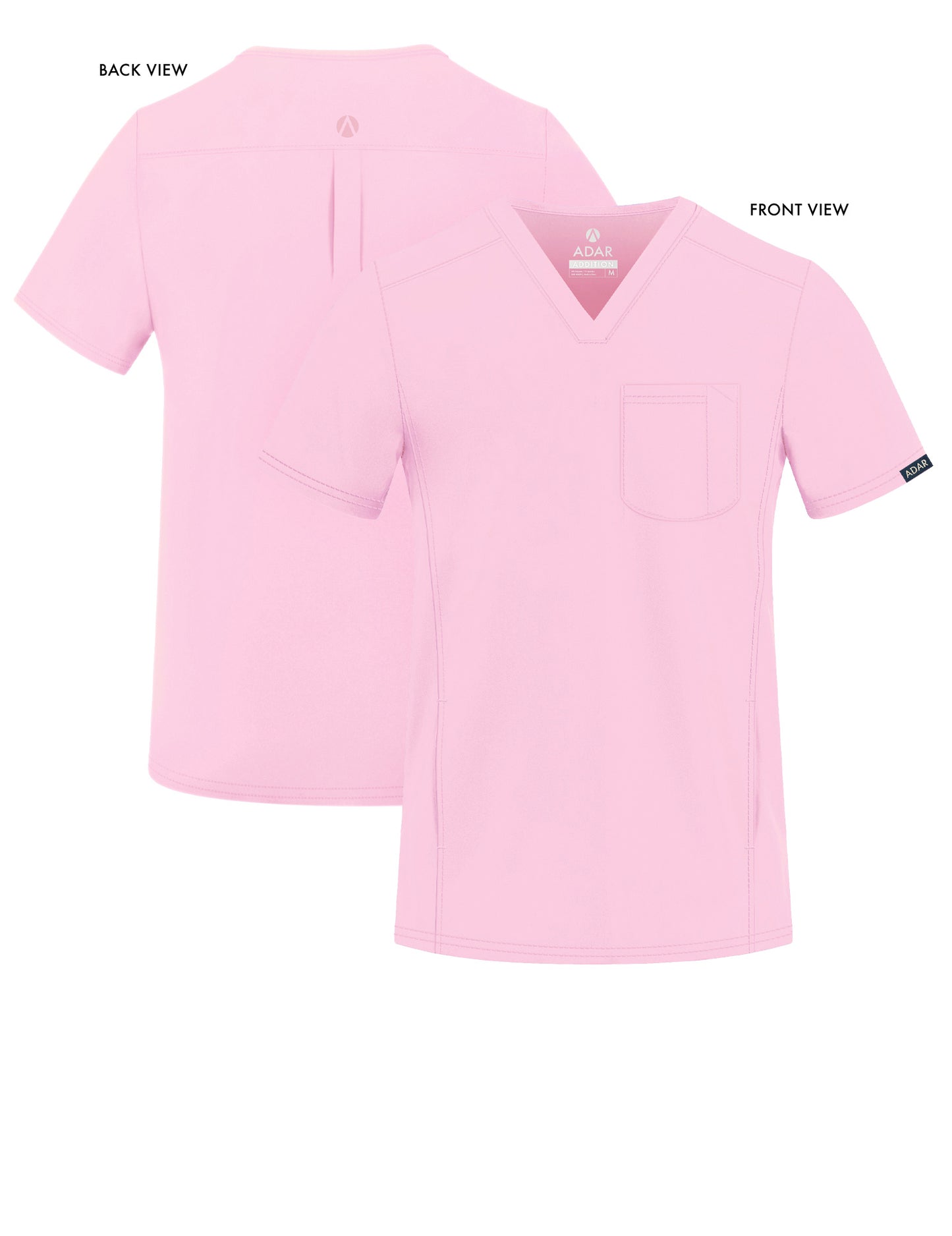 ADAR Addition Men's Modern Multi-pocket V-Neck Scrub Top