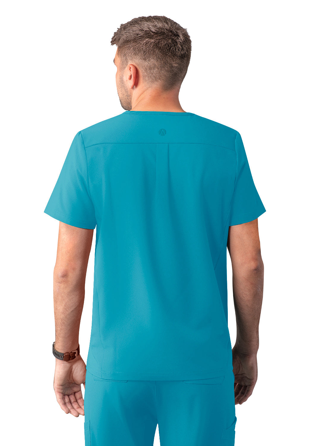 ADAR Addition Men's Modern Multi-pocket V-Neck Scrub Top (More Color)