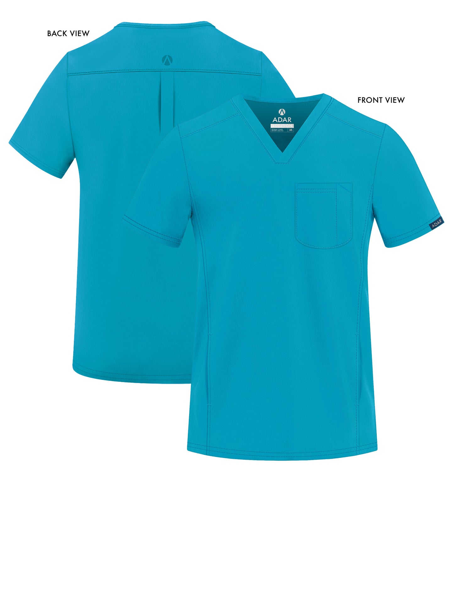 ADAR Addition Men's Modern Multi-pocket V-Neck Scrub Top (More Color)
