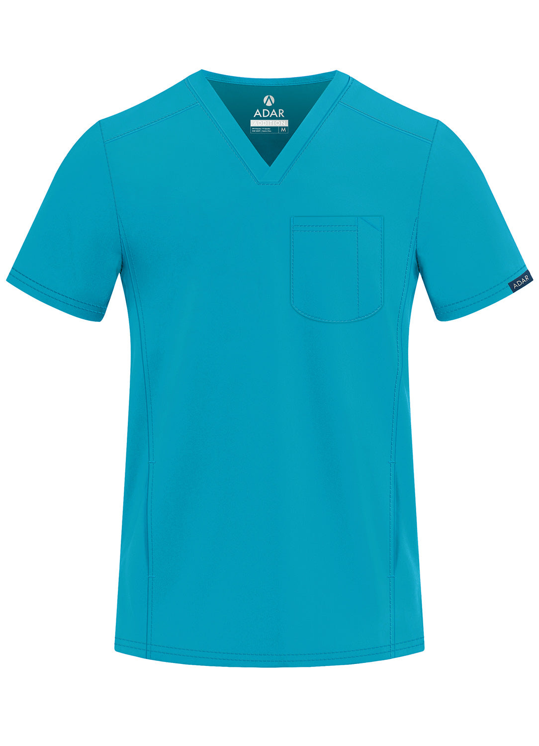 ADAR Addition Men's Modern Multi-pocket V-Neck Scrub Top (More Color)