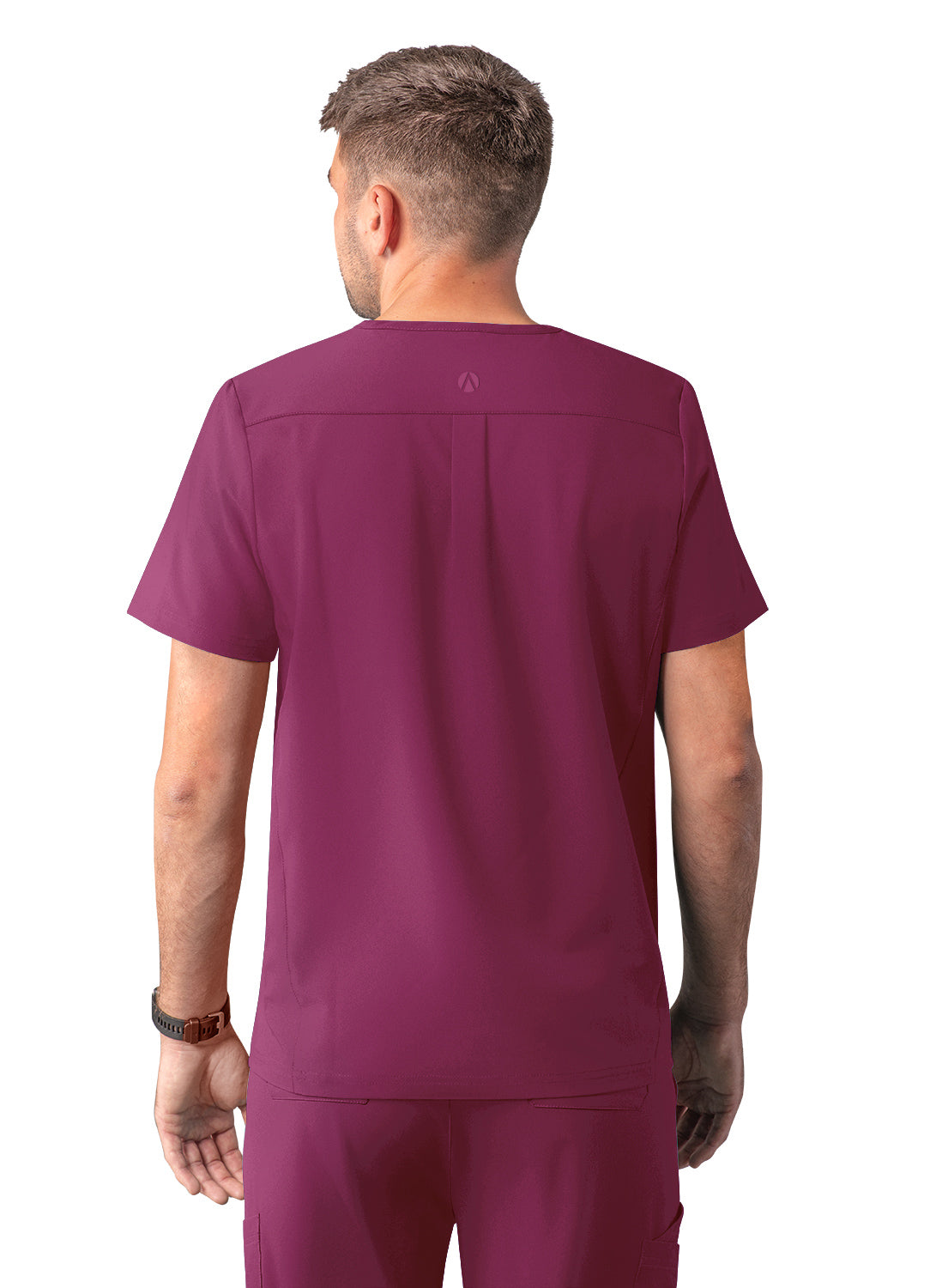 ADAR Addition Men's Modern Multi-pocket V-Neck Scrub Top (More Color)