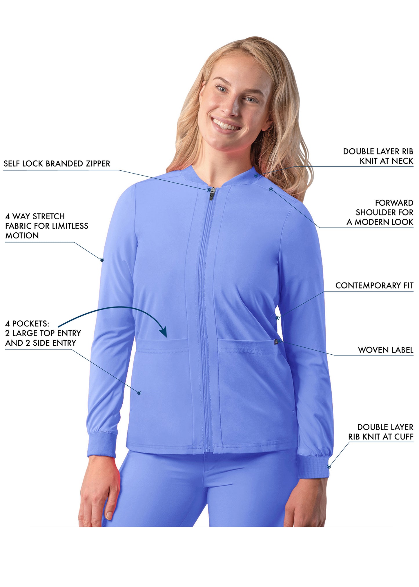 ADAR Addition Women's Bomber Zipped Jacket