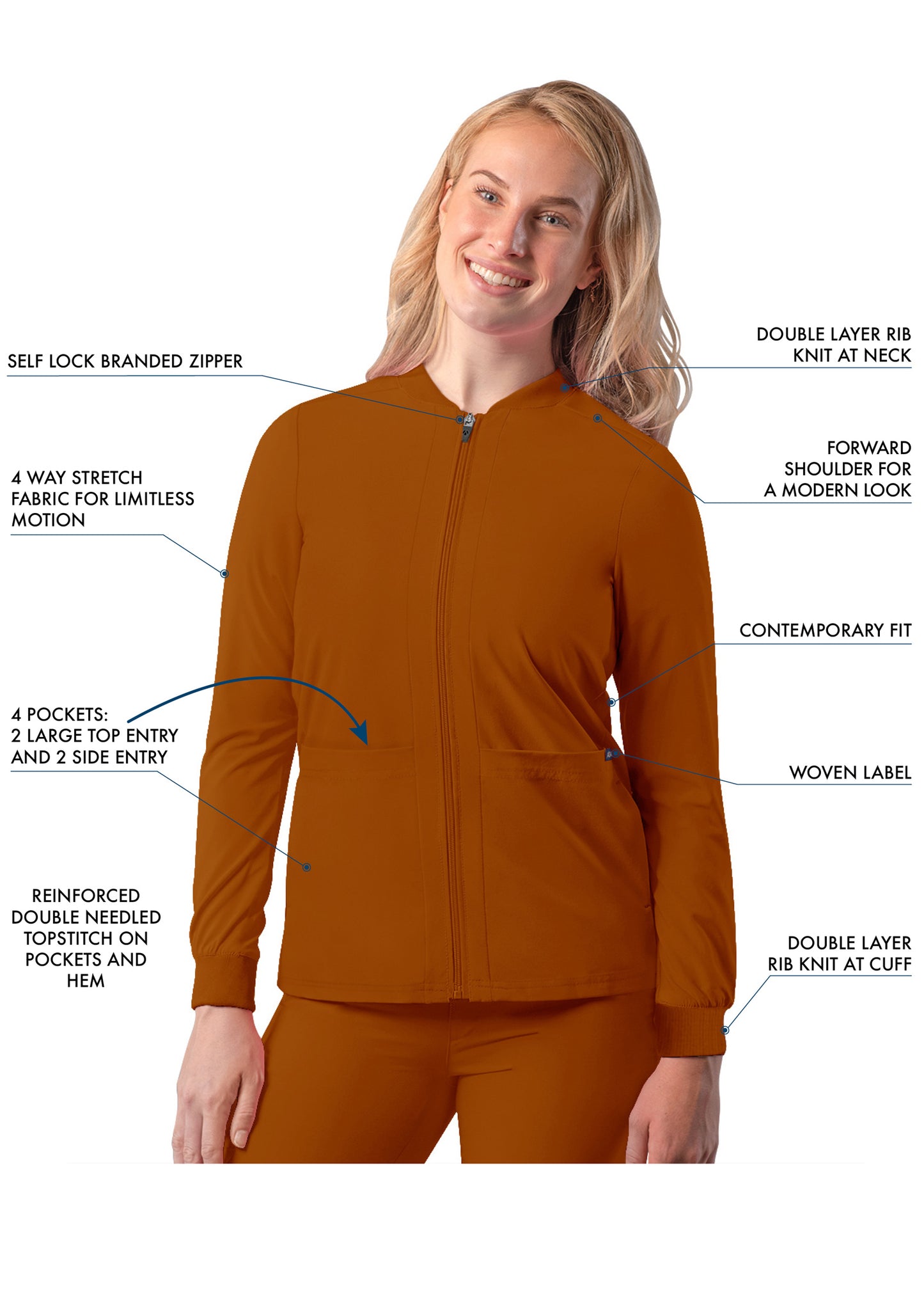 ADAR Addition Women's Bomber Zipped Jacket