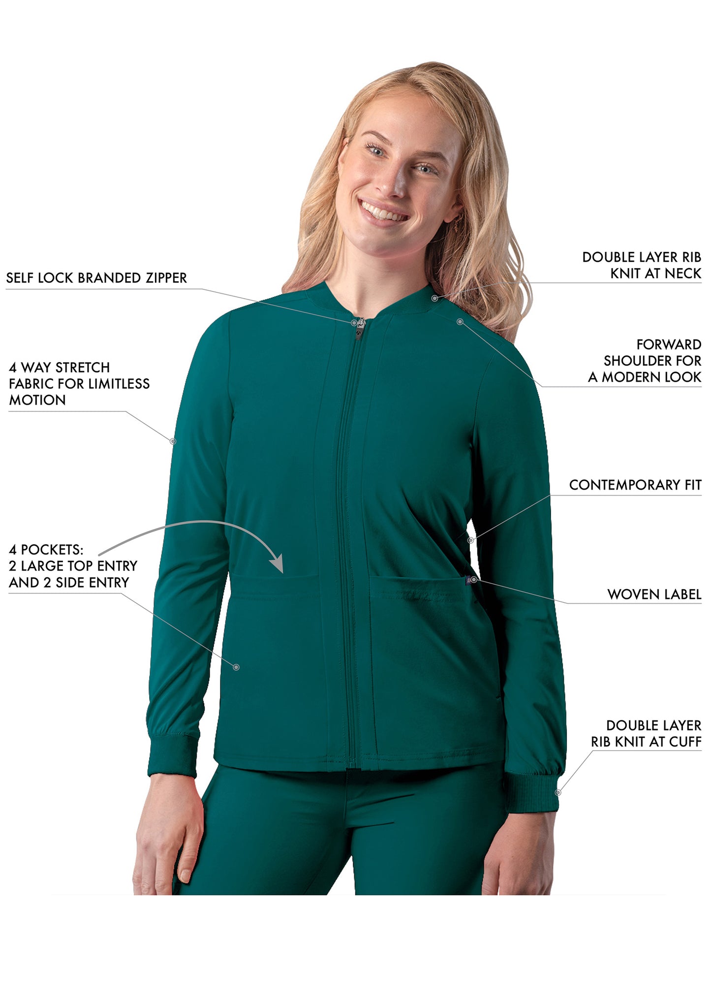 ADAR Addition Women's Bomber Zipped Jacket