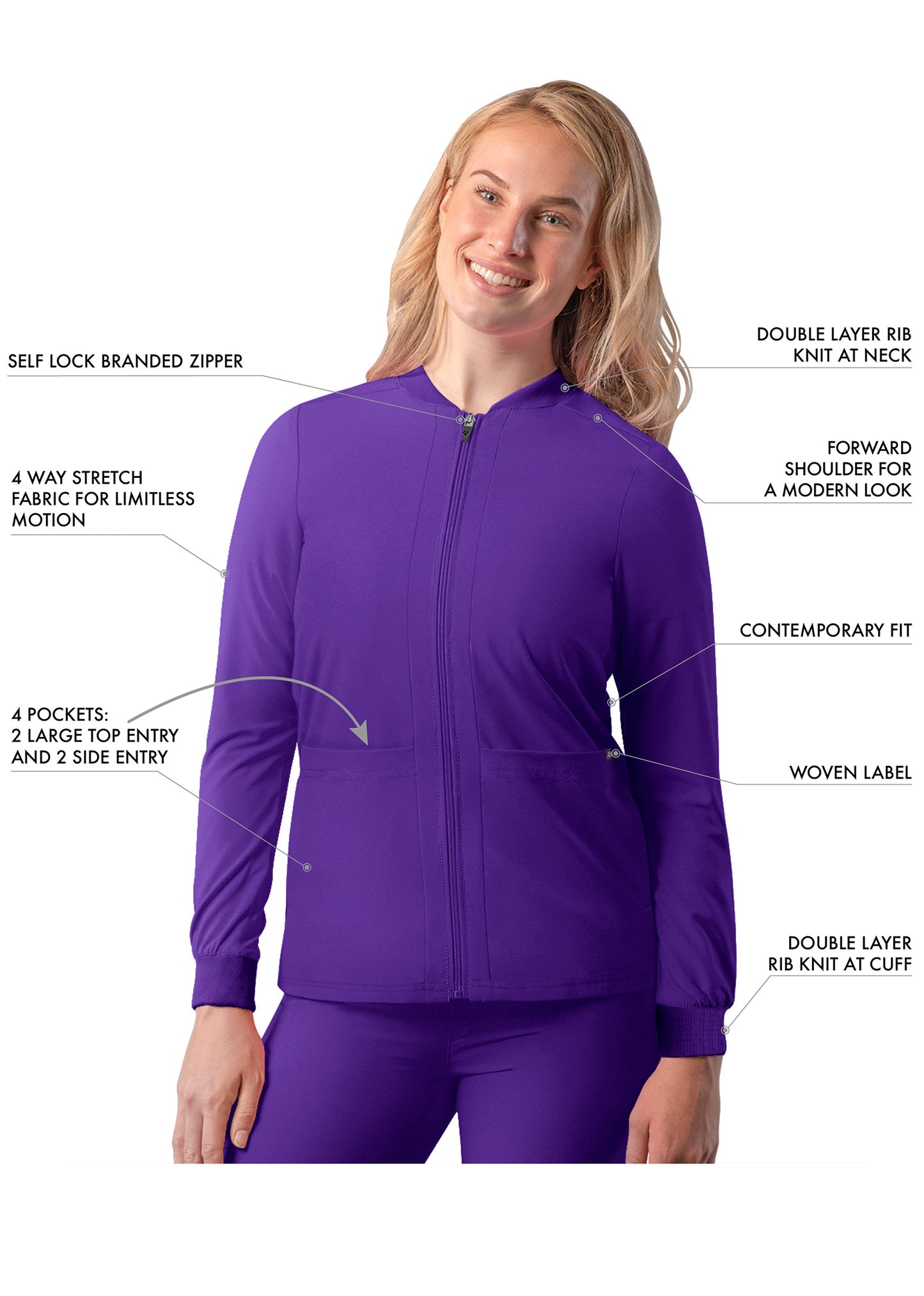 ADAR Addition Women's Bomber Zipped Jacket