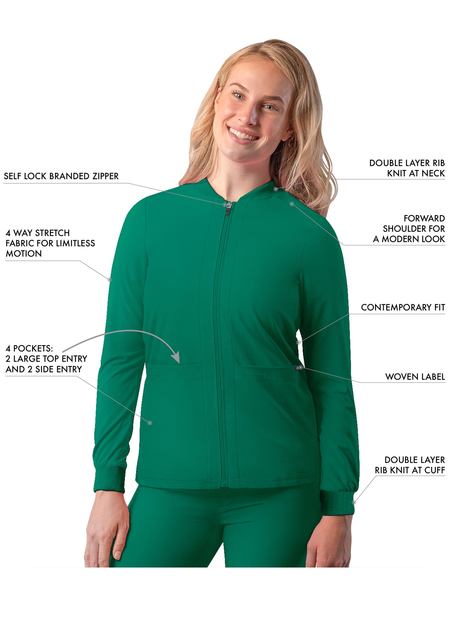 ADAR Addition Women's Bomber Zipped Jacket