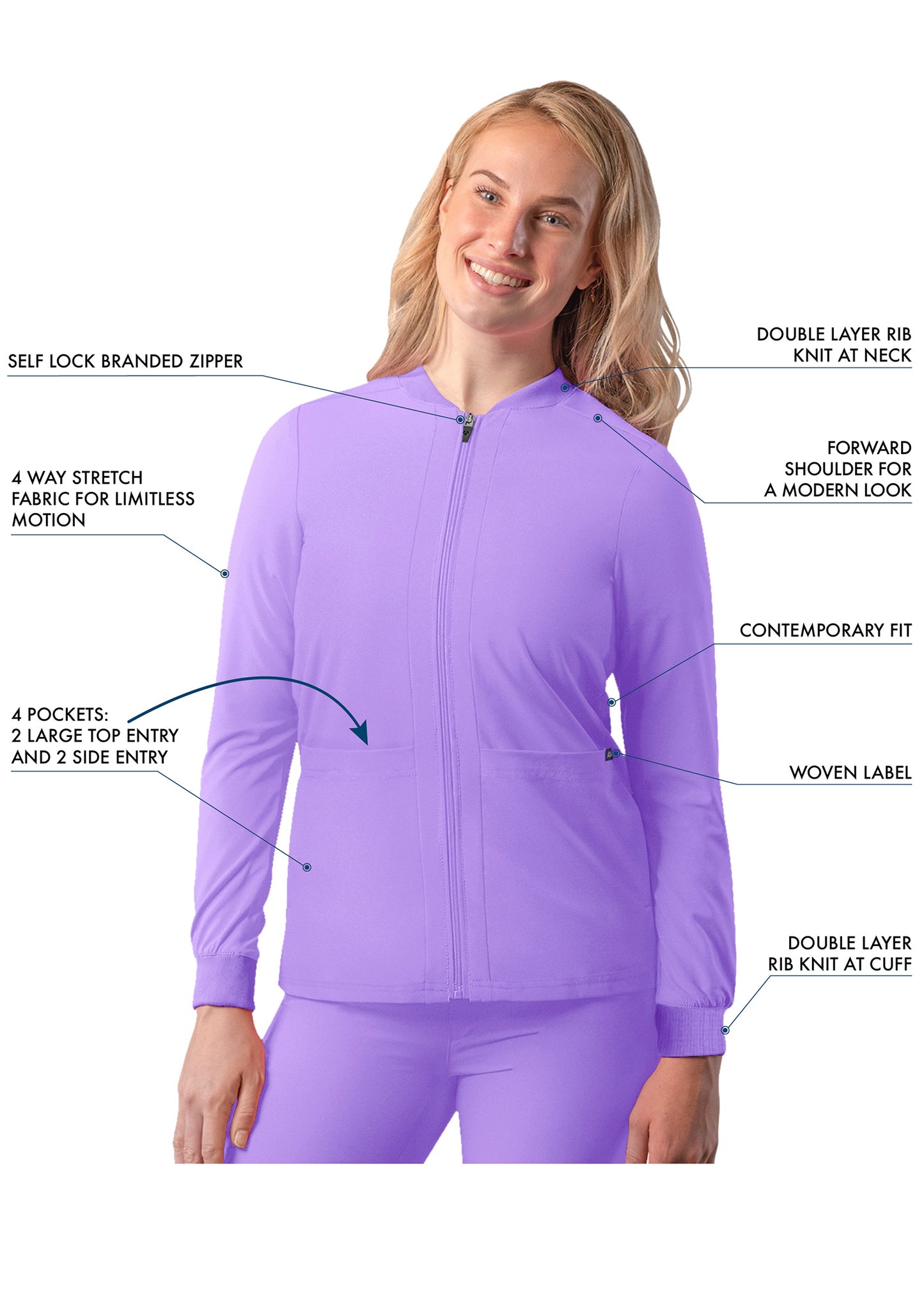 ADAR Addition Women's Bomber Zipped Jacket